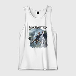 Майка мужская хлопок UNCHARTED, цвет: белый