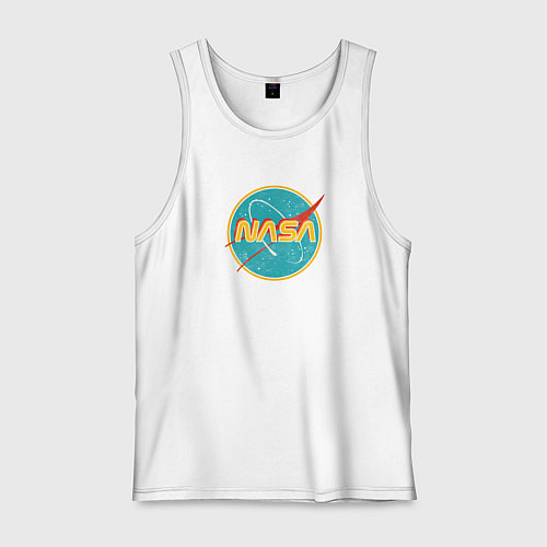 Мужская майка NASA винтажный логотип / Белый – фото 1