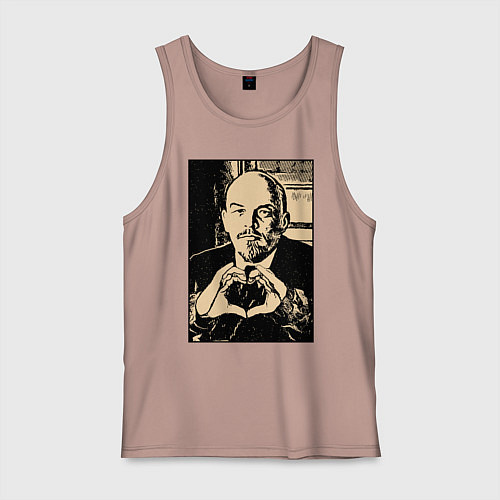 Мужская майка Ленин Oko / Пыльно-розовый – фото 1