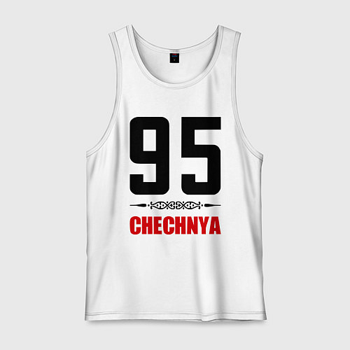 Мужская майка 95 Chechnya / Белый – фото 1