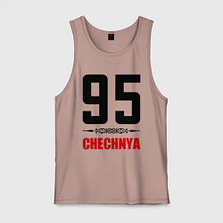 Майка мужская хлопок 95 Chechnya, цвет: пыльно-розовый