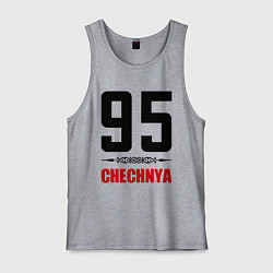 Майка мужская хлопок 95 Chechnya, цвет: меланж