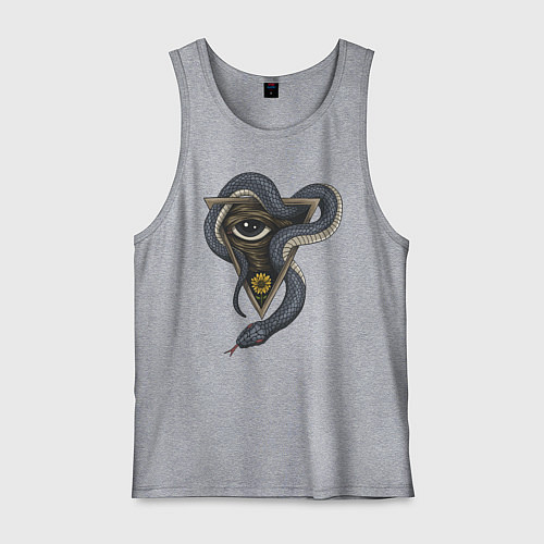 Мужская майка Иллюминаты / Меланж – фото 1