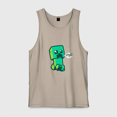 Мужская майка MINERCRAFT CREEPER / Миндальный – фото 1