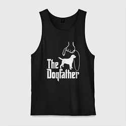 Майка мужская хлопок The Dogfather - пародия, цвет: черный