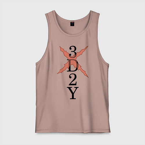 Мужская майка 3D 2Y / Пыльно-розовый – фото 1