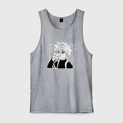 Майка мужская хлопок Killua Hunter x Hunter Киллуа, цвет: меланж