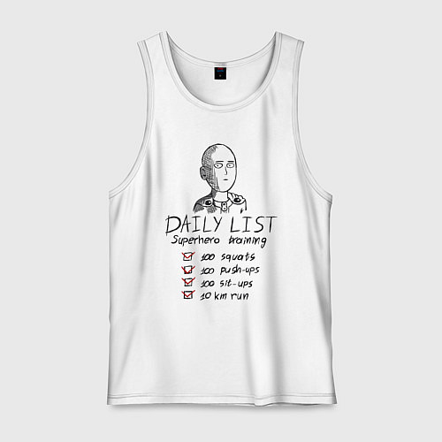 Мужская майка Супергеройская тренировка / Белый – фото 1