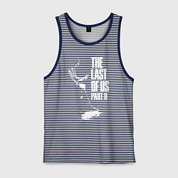 Майка мужская хлопок Элли с гитарой, цвет: синяя тельняшка