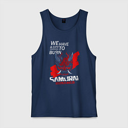 Майка мужская хлопок WELCOME TO NIGHT CITY, цвет: тёмно-синий