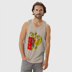 Майка мужская хлопок Егор, цвет: миндальный — фото 2