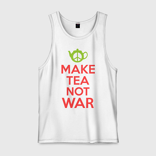 Мужская майка Make tea not war / Белый – фото 1