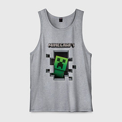 Майка мужская хлопок Майнкрафт, цвет: меланж