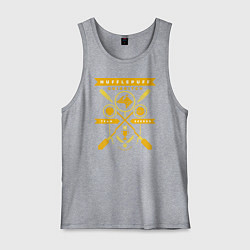 Майка мужская хлопок Hufflepuff Quidditch Team, цвет: меланж