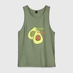 Майка мужская хлопок Avocados factory, цвет: авокадо