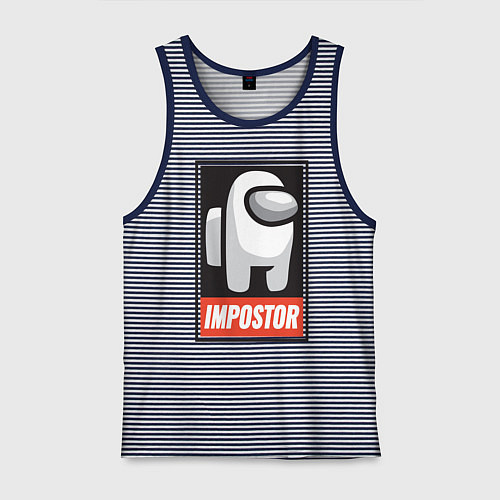 Мужская майка Among Us / Синяя тельняшка – фото 1