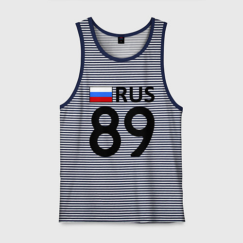 Мужская майка RUS 89 / Синяя тельняшка – фото 1