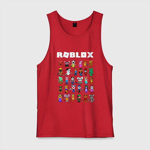 Мужская майка ROBLOX PIGGY / Красный – фото 1