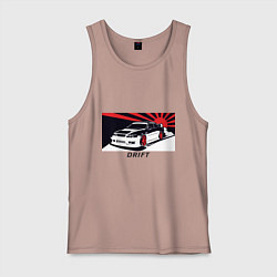 Майка мужская хлопок Дрифт, цвет: пыльно-розовый