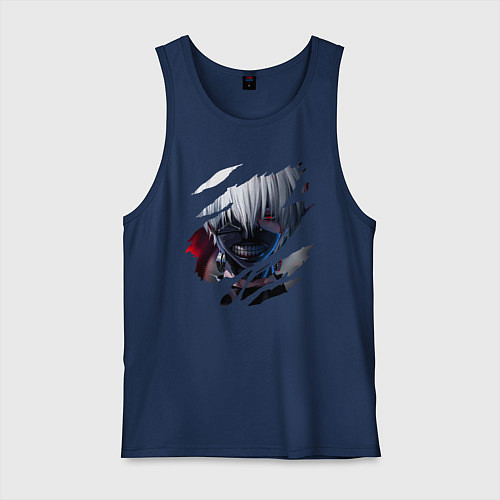 Мужская майка Кен Канеки / Тёмно-синий – фото 1