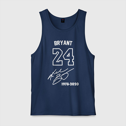 Мужская майка КОБИ БРАЙАНТ АВТОГРАФ / Тёмно-синий – фото 1