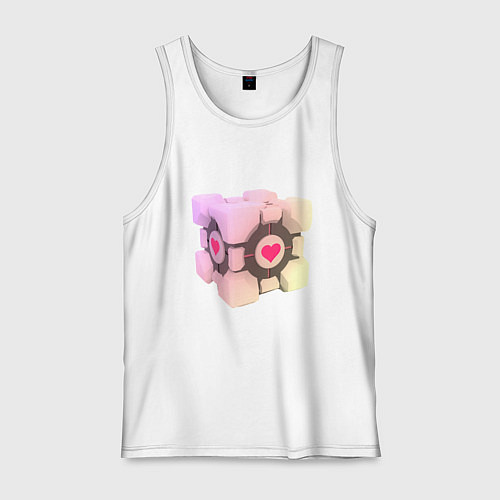 Мужская майка Companion Cube / Белый – фото 1