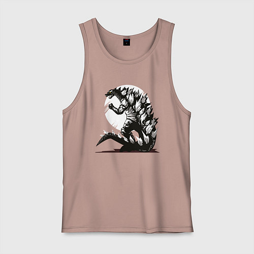 Мужская майка Годзилла / Пыльно-розовый – фото 1