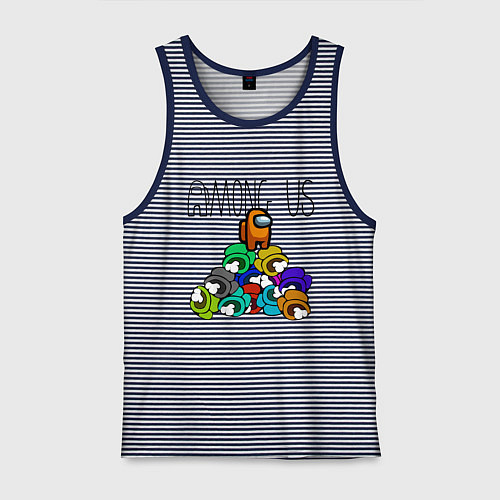 Мужская майка Among Us Z / Синяя тельняшка – фото 1