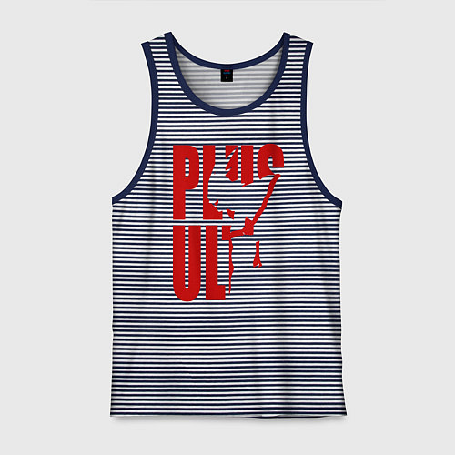 Мужская майка PLUS ULTRA / Синяя тельняшка – фото 1