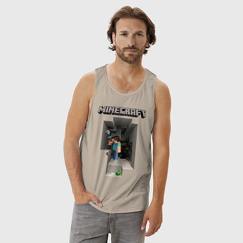 Мужская майка Minecraft / Миндальный – фото 3