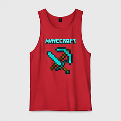 Майка мужская хлопок Minecraft, цвет: красный