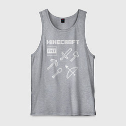Майка мужская хлопок Minecraft, цвет: меланж
