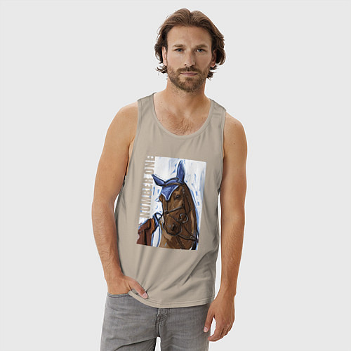 Мужская майка Number one / Миндальный – фото 3