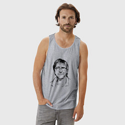 Майка мужская хлопок Юрий Шевчук ДДТ, цвет: меланж — фото 2