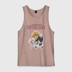 Майка мужская хлопок The Promised Neverland Z, цвет: пыльно-розовый