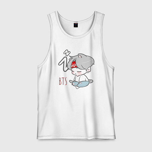 Мужская майка BTS sleep / Белый – фото 1
