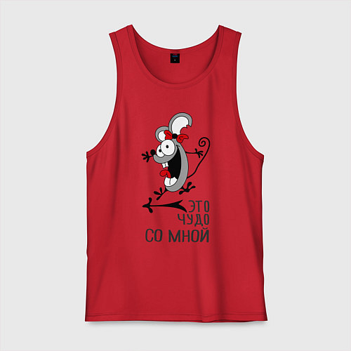 Мужская майка Крэзи / Красный – фото 1