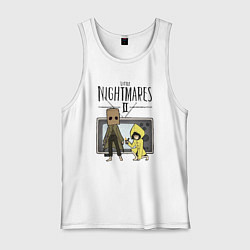 Майка мужская хлопок Little Nightmares 2, цвет: белый