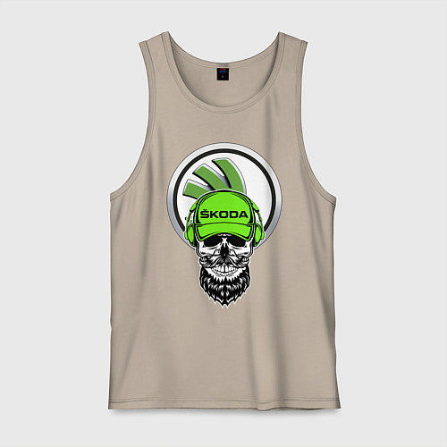 Мужская майка Шкодавод спина Z / Миндальный – фото 1