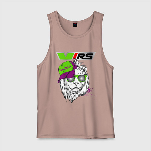 Мужская майка Skoda RS Шкода РС Z / Пыльно-розовый – фото 1