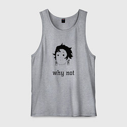 Майка мужская хлопок Kamado Tanjiro fie, цвет: меланж