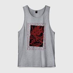 Майка мужская хлопок Cyberpunk 2077 SAMURAI, цвет: меланж