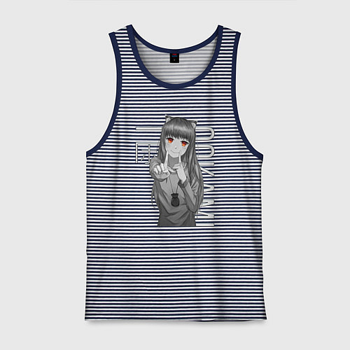 Мужская майка Волчица и пряности / Синяя тельняшка – фото 1