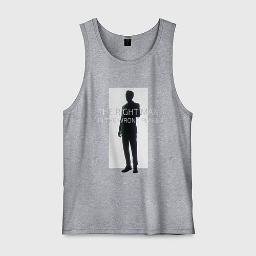 Мужская майка The right man / Меланж – фото 1