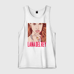 Майка мужская хлопок LANA DEL REY, цвет: белый