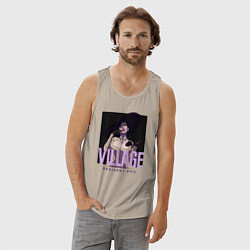 Майка мужская хлопок Resident evil vampire, цвет: миндальный — фото 2