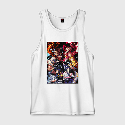 Мужская майка КЛИНОК РАССЕКАЮЩИЙ ДЕМОНОВ / Белый – фото 1