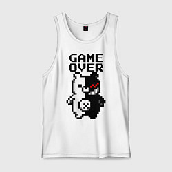 Майка мужская хлопок MONOKUMA GAME OVER, цвет: белый