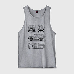 Мужская майка MERCEDES-BENZ G-CLASS СХЕМА