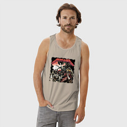 Майка мужская хлопок METALLICA HARD ROCK, цвет: миндальный — фото 2